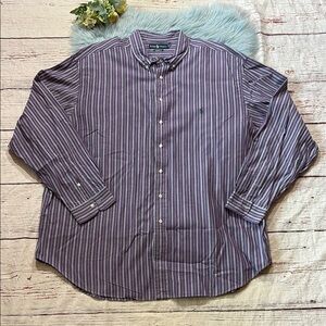 Vintage Ralph Lauren Cotton Stripe Classic Fit Button Shirt sz 4XLT